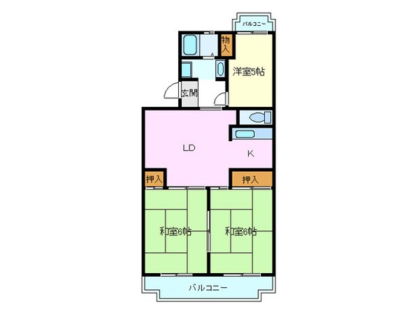 マンションイズミヤ588の物件間取画像